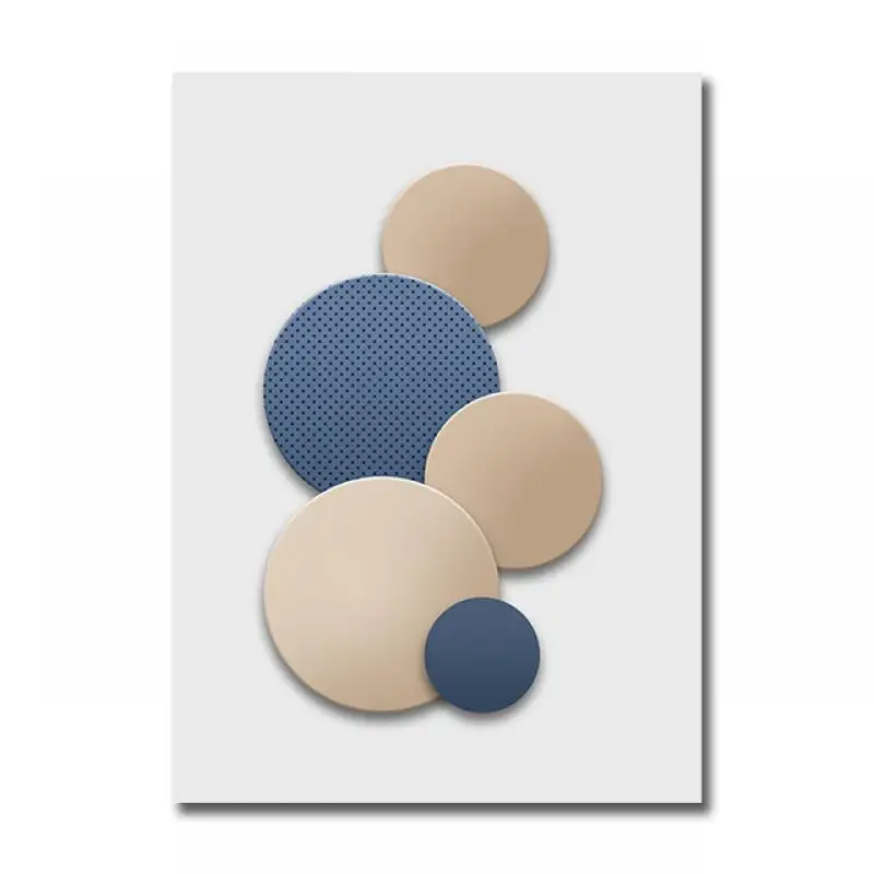 

Modern Abstract Poster Blue White Gold Circle & Thick Line Geometric Wall Art Canvas Painting Nordic Print Wall Picture HomeDeco
