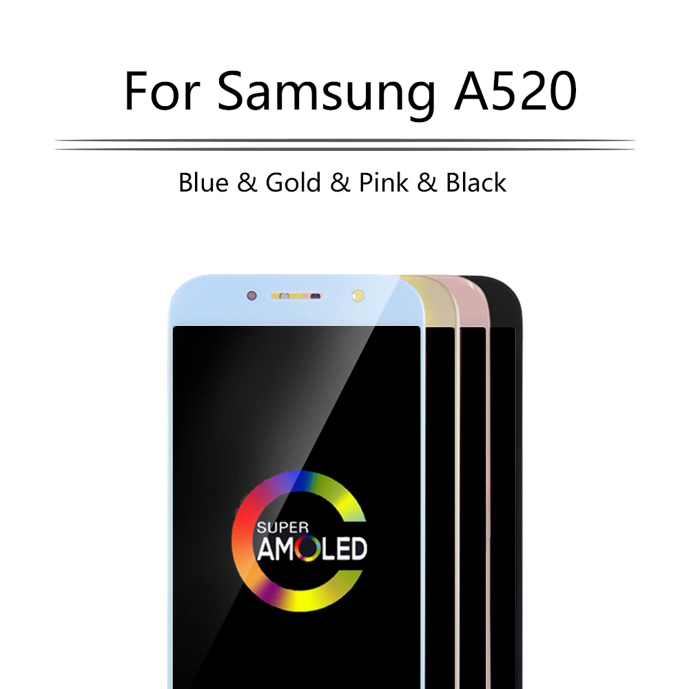 Оригинальный AMOLED ЖК дисплей 5 2 дюйма для SAMSUNG GALAXY A5 2017 с дигитайзером сенсорного