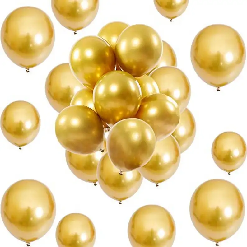 

100pcs 10inch Glossy Metal Pearl Latex Balloons Thick Chrome Metallic Colors helium Air Balls Globos Birthday Party Decor