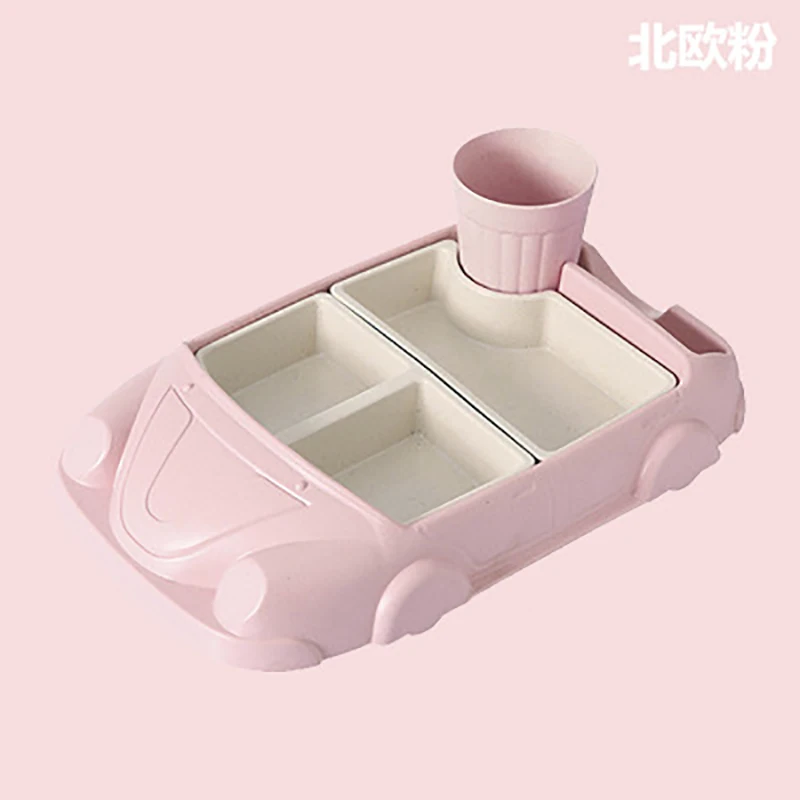 Креативная мультяшная Автомобильная тарелка из бамбукового волокна детская