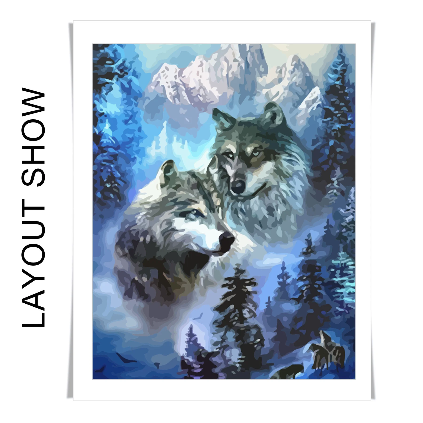 Набор для рисования по номерам на холсте кошка собака олень волк Лев сова | Дом и