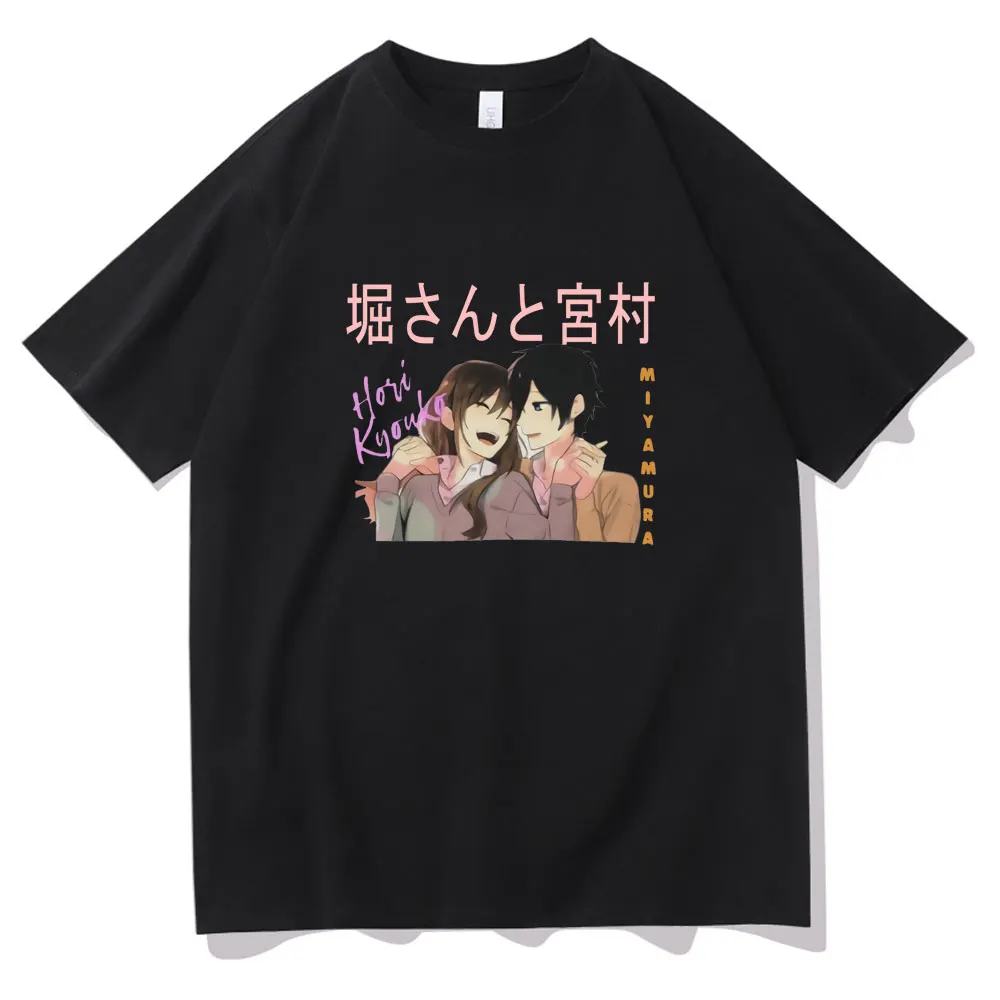 

Manga Horimiya Hori and Miyamura Print Tshirt Japanese Fashion Clothes Anime Men Short Sleeve Tee Summer Sandy Beach T Shirt