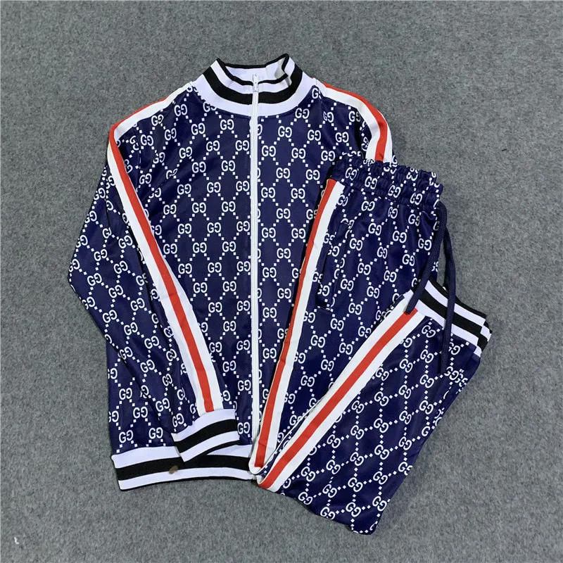 

Trend GG Suit Thin Zipper Jacket Fashion Brand Men's Boutique 2-piece Couple Suit 2021 New Hot Sale Casual Spring and Autumn