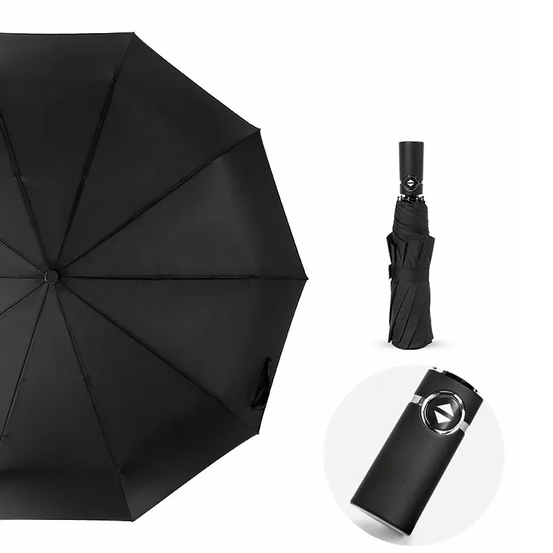 Автоматический зонт в деловом стиле 105 см с 10 пластинами ветрозащитный складной