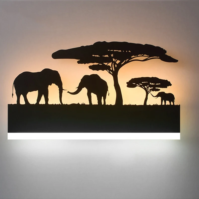 

Acrylic Creative Modern Led Wall Lights For Living Room Bedroom Bedside Light Wall Sconce Bathroom Wall Lamp Deer Black Lustre