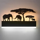 Акриловая креативная современная светодиодная настенная лампа s для гостиной, спальни, прикроватный светильник для стены, бра для ванной, настенная лампа черного цвета с оленем