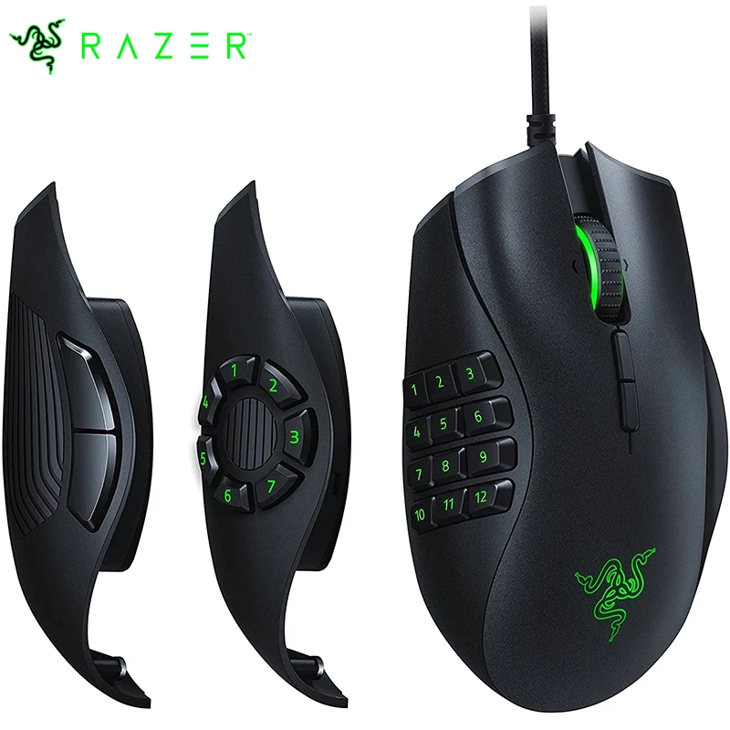 

Игровая мышь Razer Naga Trinity, оптический сенсор 16 000 DPI, Chroma RGB Lighting, сменная боковая пластина, с 2, 7, 12 кнопками