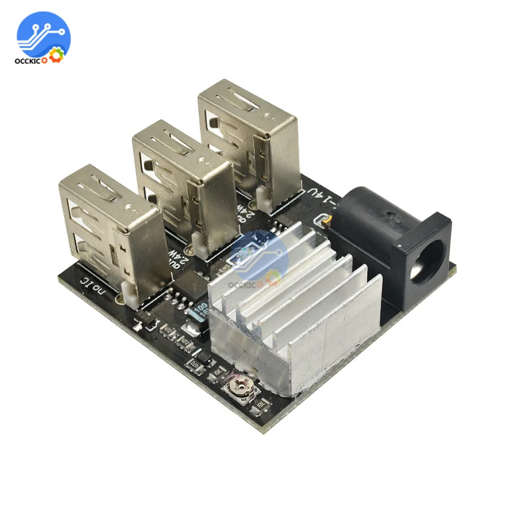 3 usb модуль зарядки DC-DC 9 В/12 В до 5 В 8A Шаг вниз зарядное устройство Банк питания доска понижающий преобразователь для Arduino