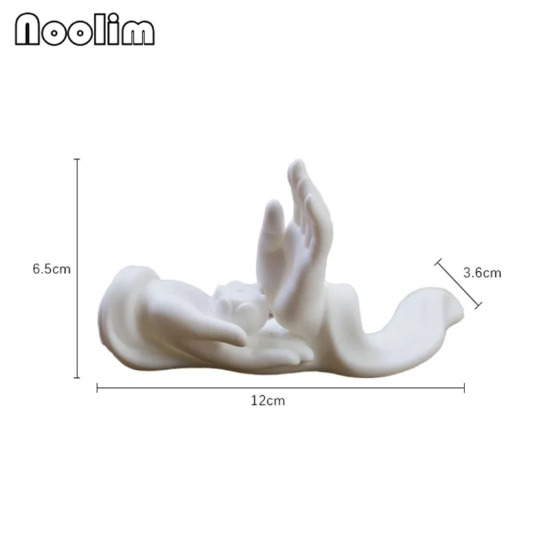White Porcelain Buddha Hand Incense Burner Ceramic Bergamot Stick Holder Aromatherapy Censer Home Teahouse Decor | Дом и сад