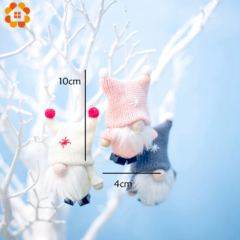 1 шт. 6 цветов милые Рождественские Подвески из шерсти Санта-Клауса и фетра