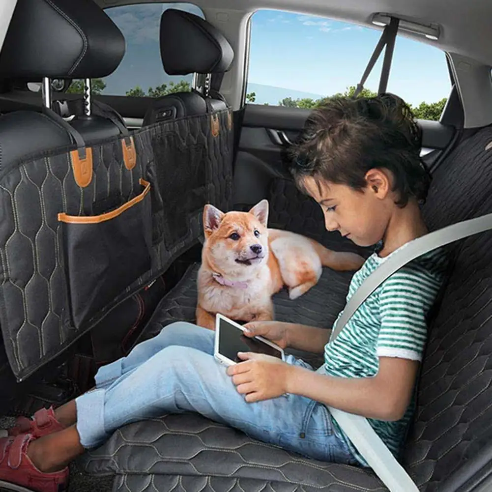 Preço 4 Em 1 Cão Capa De Assento Do Carro Traseira Esteira Malha à Prova Dwaterproof água Pet Carrier Hammock Coxim Protector Com Zíper E Bolso Para Viagens