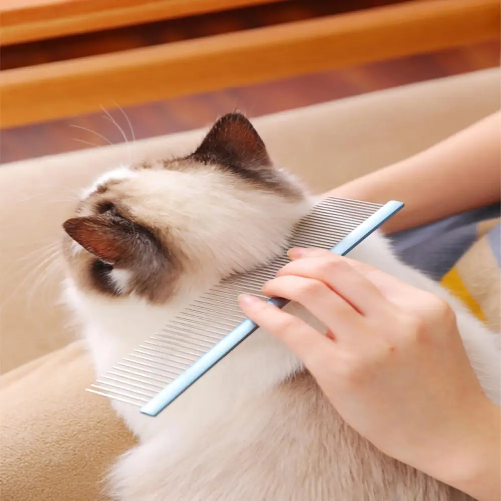 Длинный толстый шерстяной шпиц расческа из нержавеющей стали для спутывания