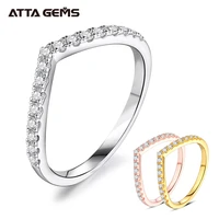 attagems moissanite diamond 18k rings jewelry women engagement ring 925 sterling silver jewelry wedding moissanite band ring