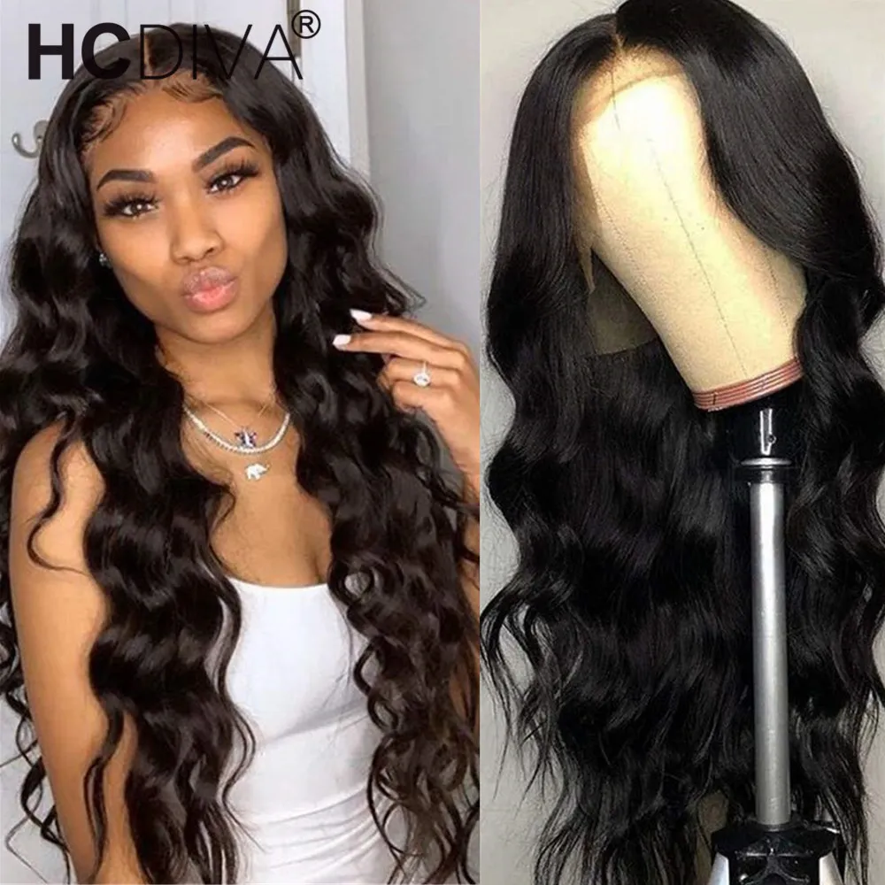 

70cm Middle Part Lace Wig Brazilian Remy Body Wave perruque cheveux humain 150% 5inch deep Part perruque de partie de dentelle