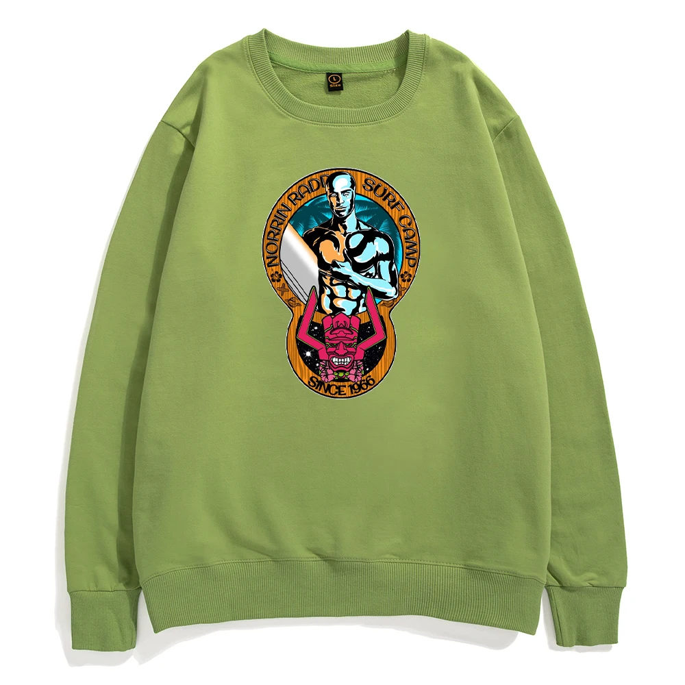 

Свитшот Norrin Radd для серфинга и лагеря, весна-осень 2021, свитшот с круглым вырезом, пуловер в стиле хип-хоп с мультяшным принтом, хлопковая толст...