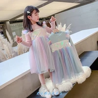 aisha princess dress female frozen girl dress aisha clothes foreign style autumn and winter new childrens clothing 2021