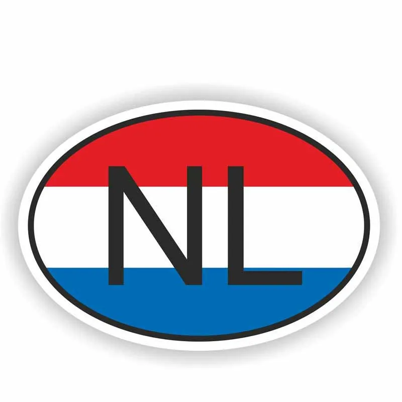 

Personality PVC 16cm X 11cm Car Stickers Bike NL NETHERLANDS COUNTRY CODE Motorcycle Decal Waterproof Sunscreen Accessories