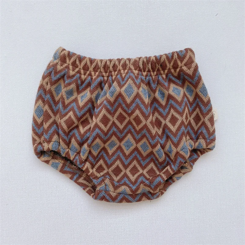 Pantalones cortos de algod&oacute;n con estampado de dibujos animados para beb&eacute;s, pantal&oacute;n informal a cuadros de Pp para beb&eacute;s reci&eacute;n nacidos, para oto&ntilde;o, 2021-1