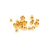 10pcs rose bead cap gold plated brass bulk end gasket is suitable for jewelry accessories