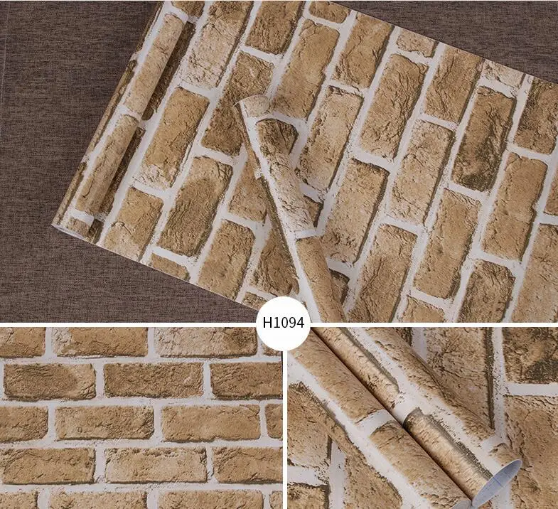 

Винтажные виниловые 3D-обои с кирпичами, рулоны водостойких самоклеящихся обоев для кухни, ванной комнаты, обновления мебели, наклейки для р...