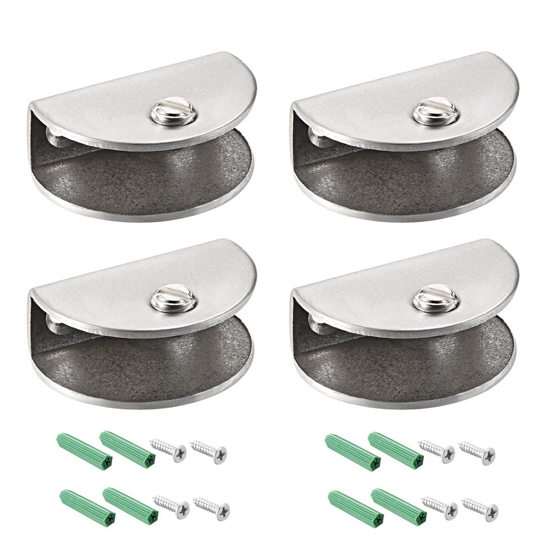 Стеклянные Кронштейны для полки uxcell регулируемый зажим стекла из нержавеющей