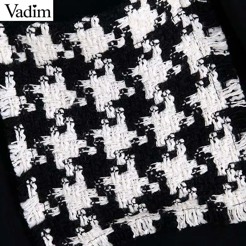 Vadim Женская шикарная Лоскутная Блузка из твида Прозрачная с длинным рукавом