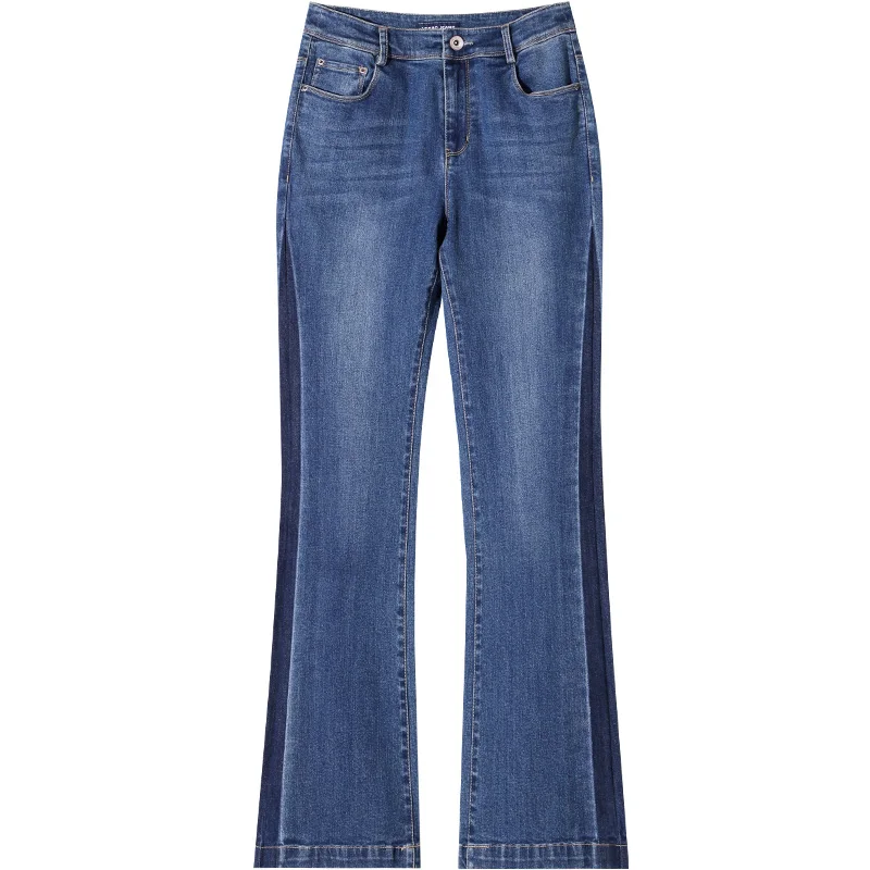 YERAD офисные женские осенние Новые расклешенные джинсы элегантные выбеленные