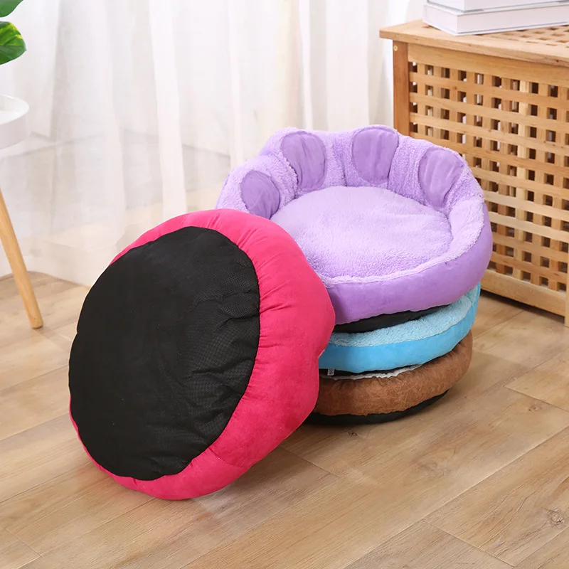 

Pet kennel Super soft dog paw print pet kennelComfortable pet kennel