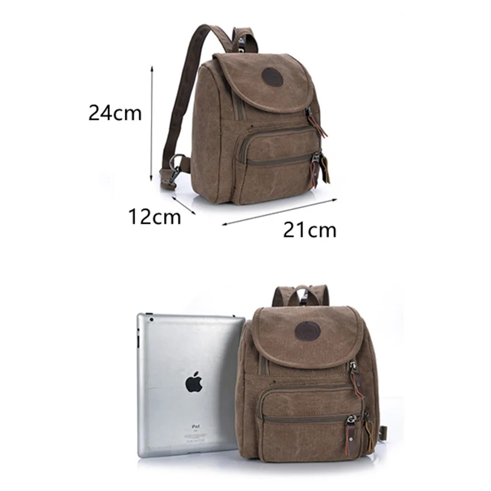 Холщовый Рюкзак для девочек-подростков в стиле ретро |