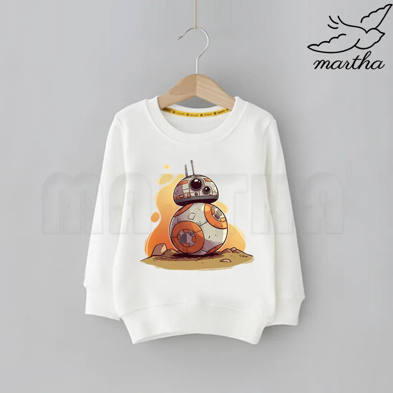 Bb8/Детская толстовка с капюшоном и милым принтом Звездные войны детская одежда