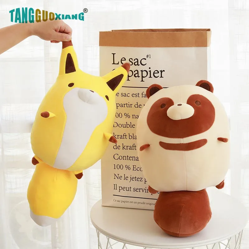 100% хлопок игрушки в виде животных с плюшевой набивкой милые плюшевые игрушка