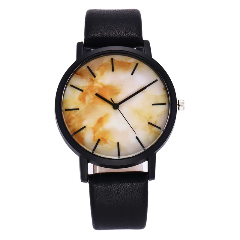 Часы наручные мужские с мраморным узором брендовые модные роскошные кожаным