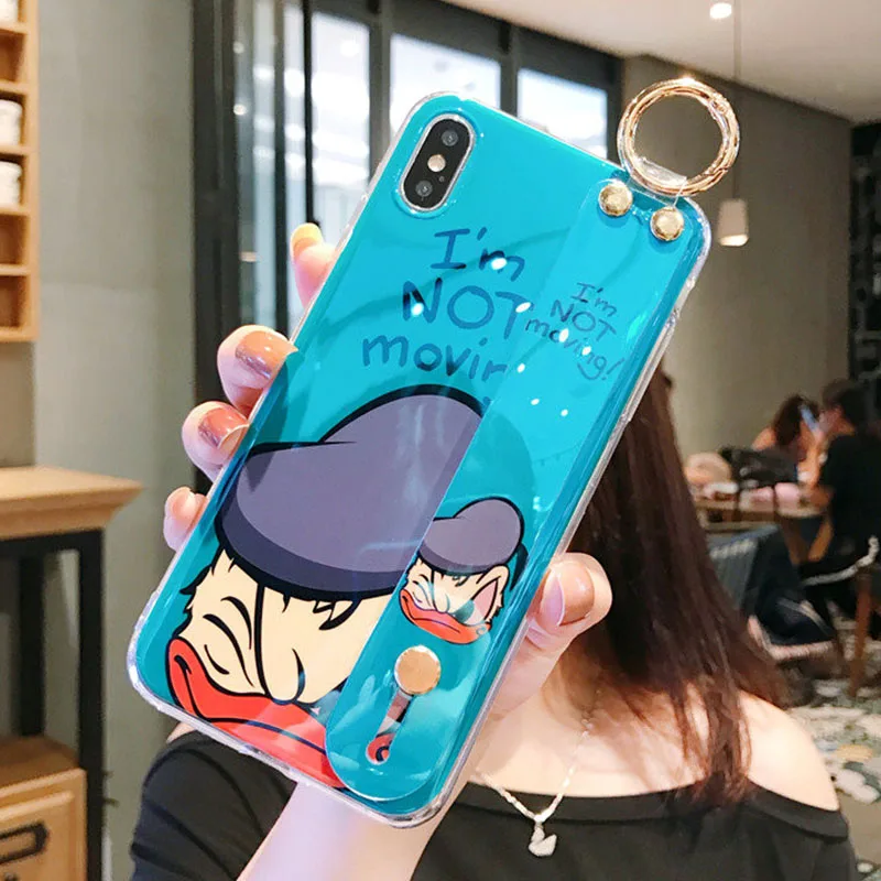 Милая повязка на руку с ремешком на запястье Daidy Donald для Redmi Note7 7a K20 Pro Etui для Xiaomi mi8 9 se lite для Redmi 7 case - Цвет: donald