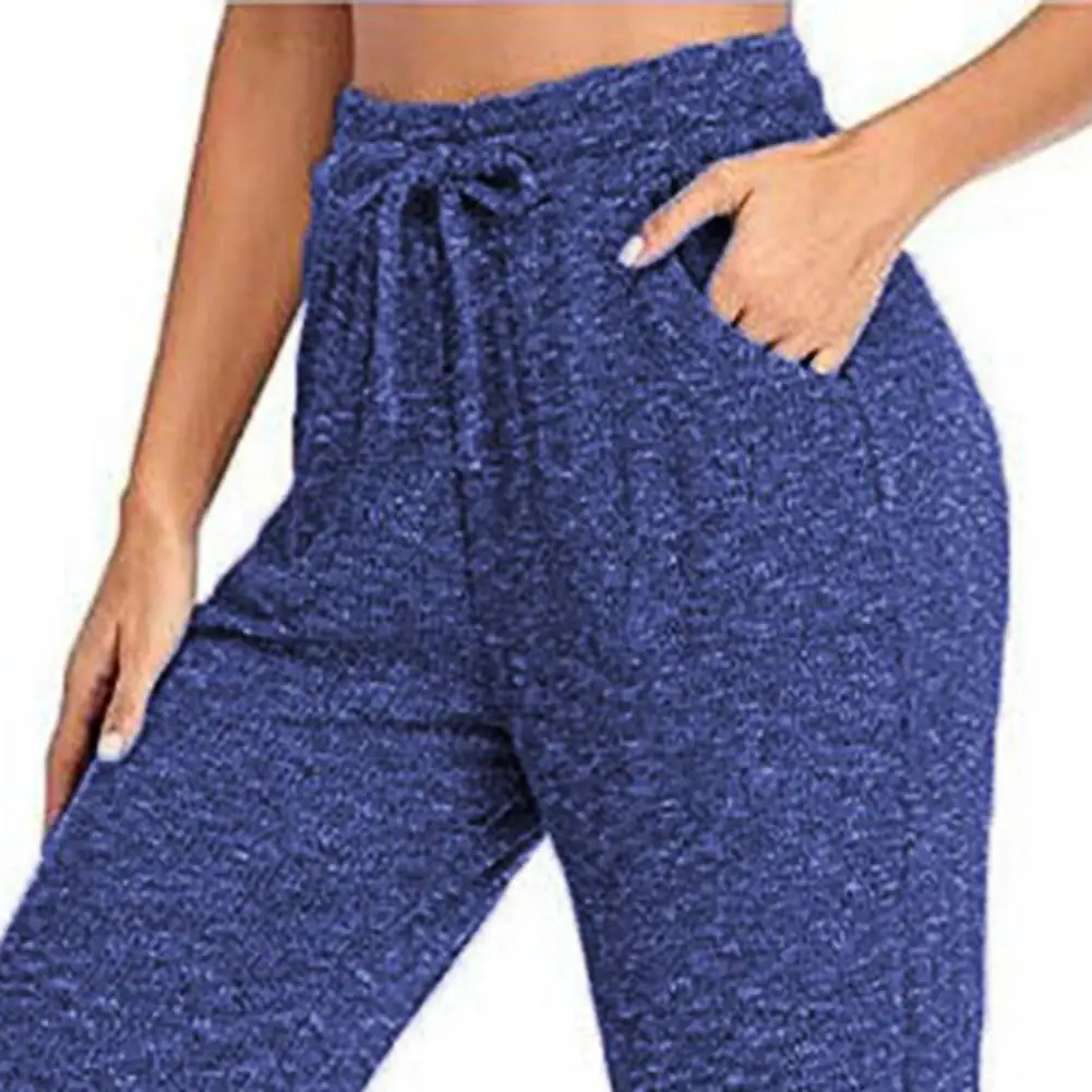 

Women's Pants High Waist Comfortable Solid Long Elastic Flare Pants for Yoga Loose Leggings Fitness Wide Leg Trousers Plus Size
