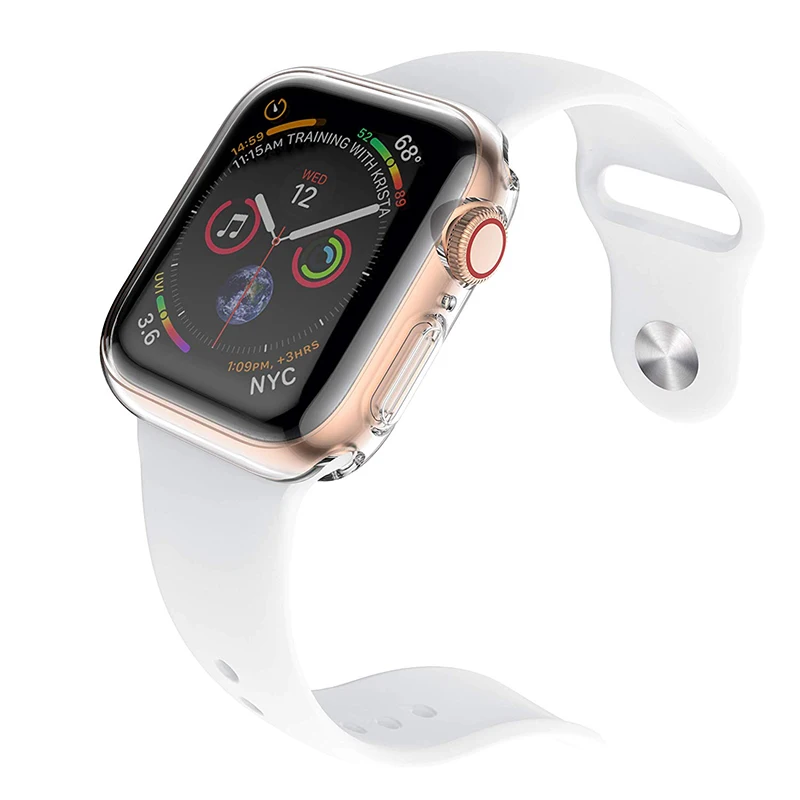 Чехол Laforuta для Apple Watch Series 4 защита экрана 44 мм 40 чехол полностью из ТПУ Прозрачный