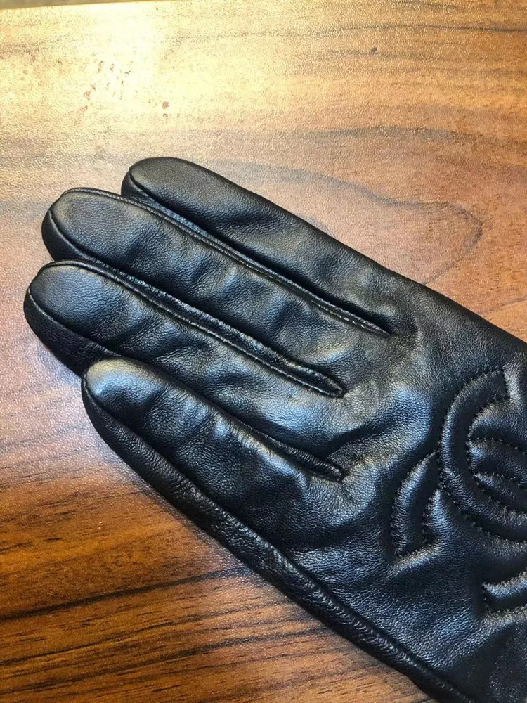 

Winter Fashion Brand Famous Celebrities Women Genuine Leather Gloves Real sheepskin Rabbit Fur Fingerless Gloves Female