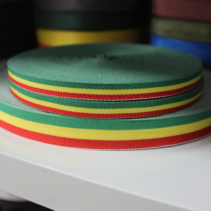 Мода 10 м ширина 25 мм красный желтый зеленый корсажные ленты Рюкзак ремень