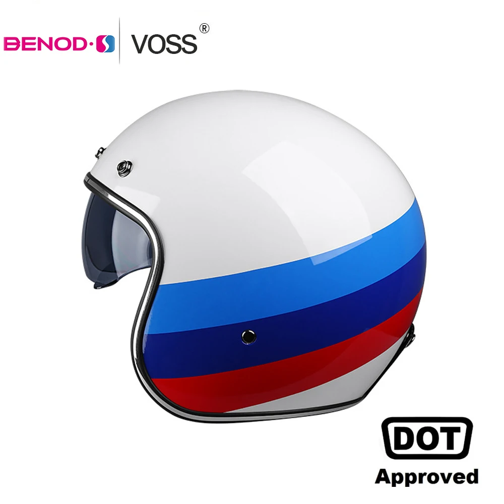 Мотоциклетный шлем VOSS в стиле ретро с открытым лицом 3/4|Шлемы| |