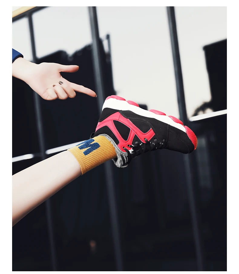 Обувь мужская зимняя Брендовые мужские зимние ботинки; теплые супер мужские высококачественные водонепроницаемые кожаные кроссовки; мужские плюшевые зимние кроссовки; мужские s