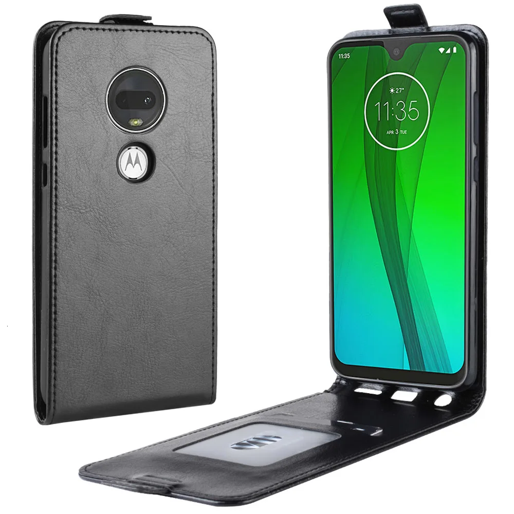 Чехол для телефона Motorola G7 Plus откидная Обложка на заднюю панель из искусственной