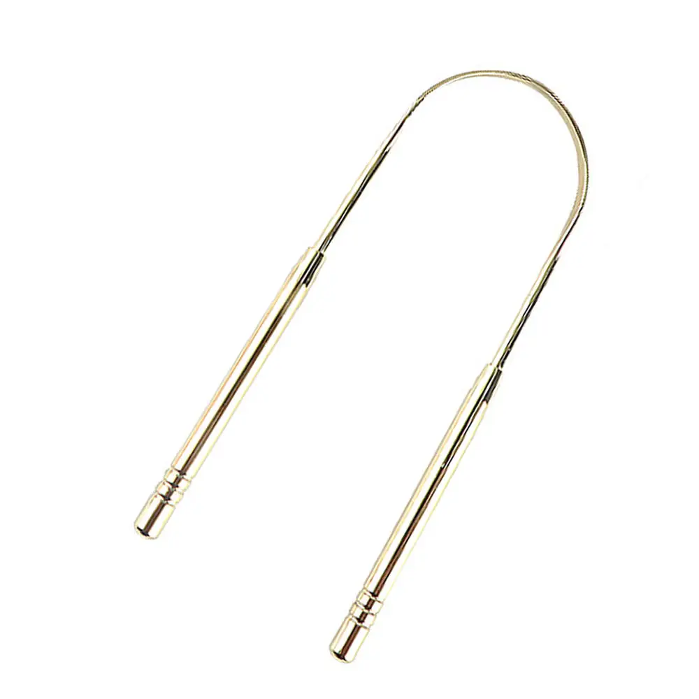 

2 Type Tongue Cleaner Scraper Stainless Steel Cleaner Fresh Breath Cleaning Oral Care Remove Bad Breath Oral Dental Care