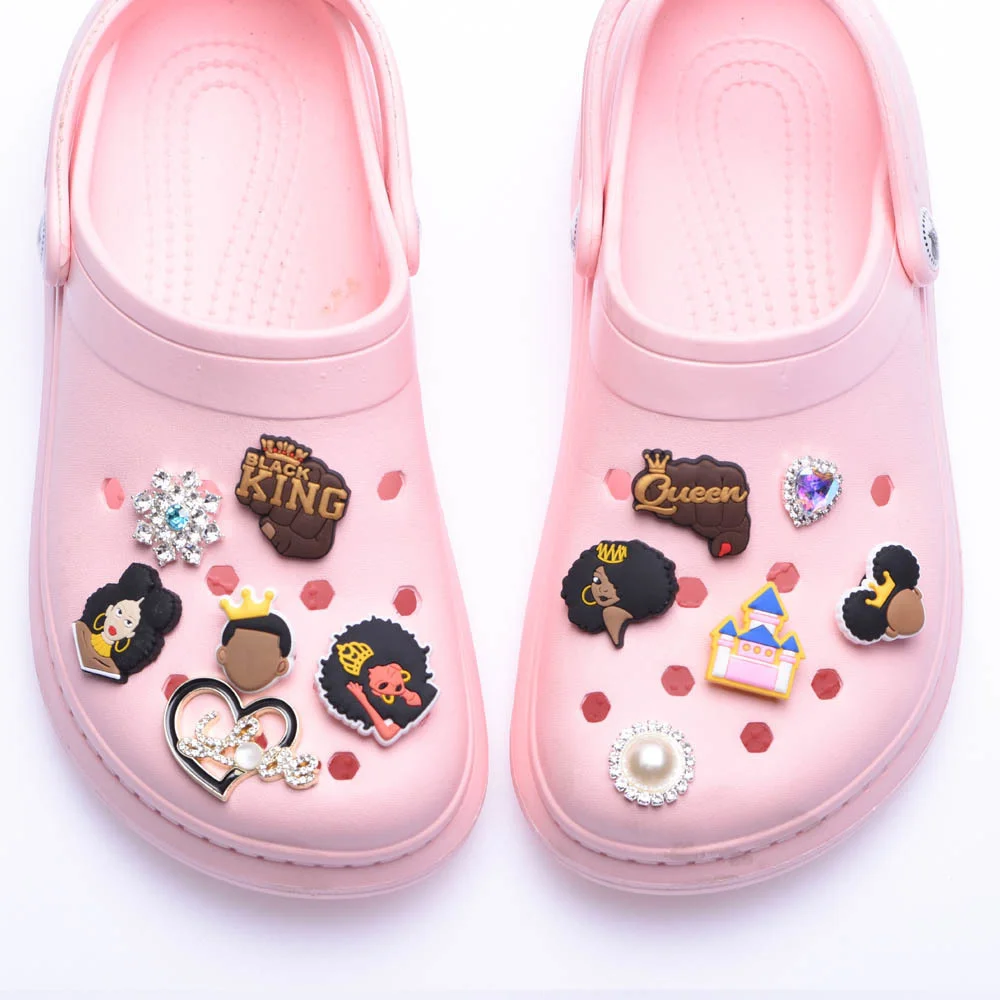 

1 Pcs PVC Figure Letter Head Shoes Decorative Garden Ornaments And Accessories Wrist Strap Backpack Croc Jibz