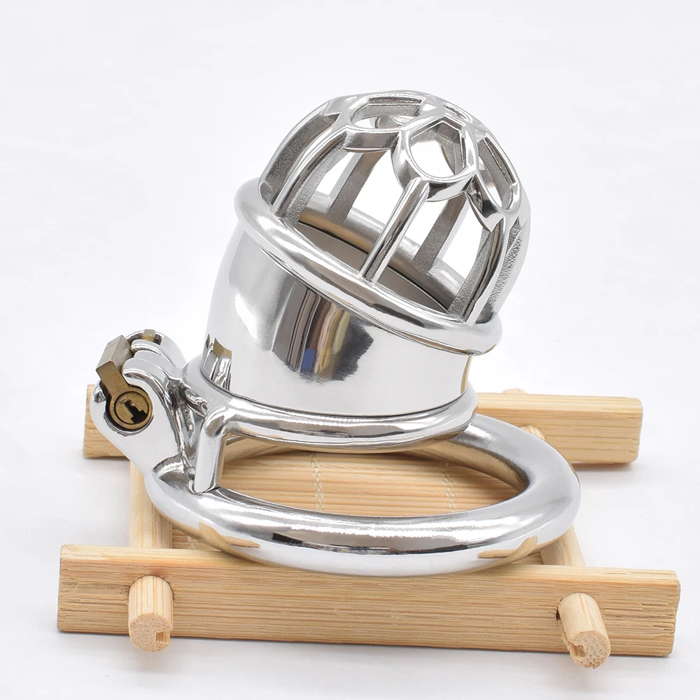 Металлическая Мужская клетка целомудрия стальная труба для пениса замок член