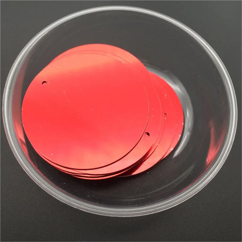 40 мм плоский круглый боковое отверстие ПВХ свободные блестки шитье ремесло для