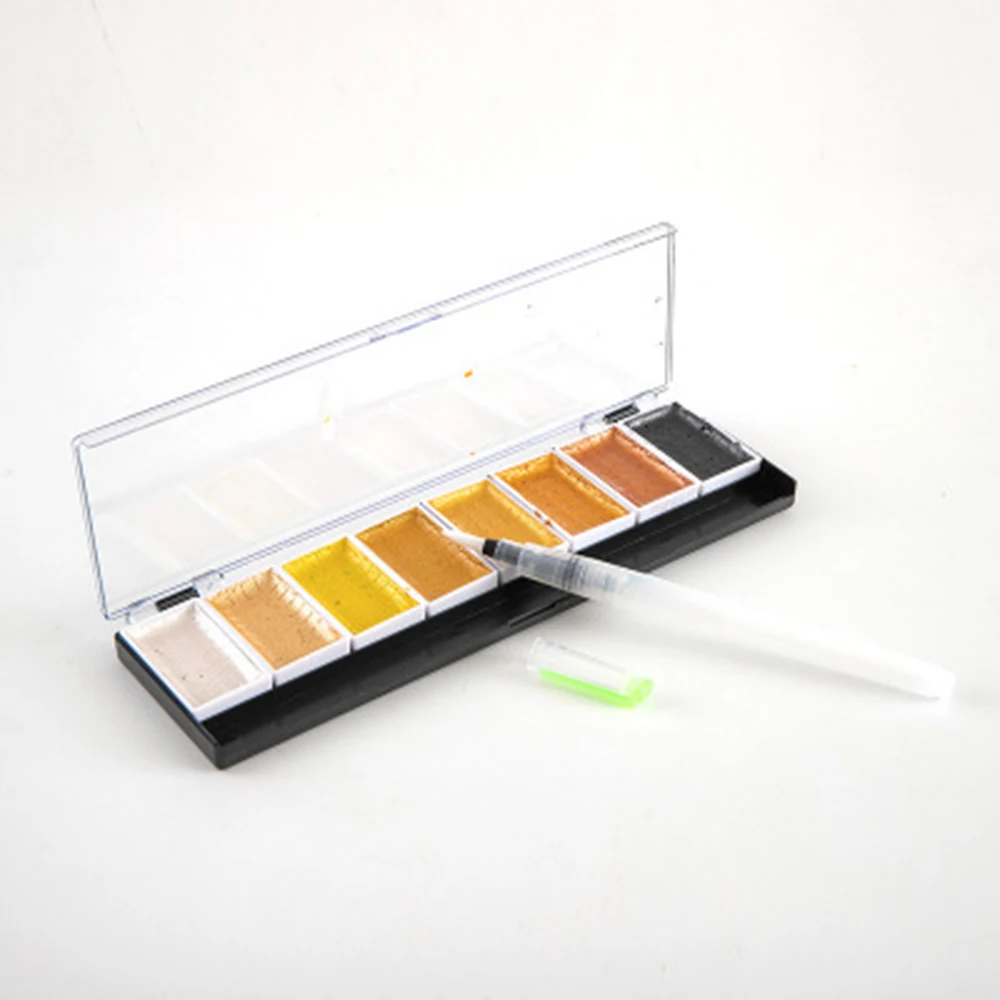 5/8 цветные перламутровые аквапигментные твердые металлические аквакраски с