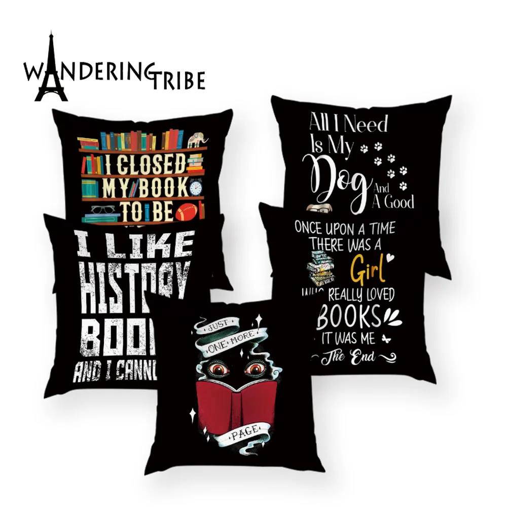 Цветная яркая книга Квадратные наволочки в виде единорога скандинавский