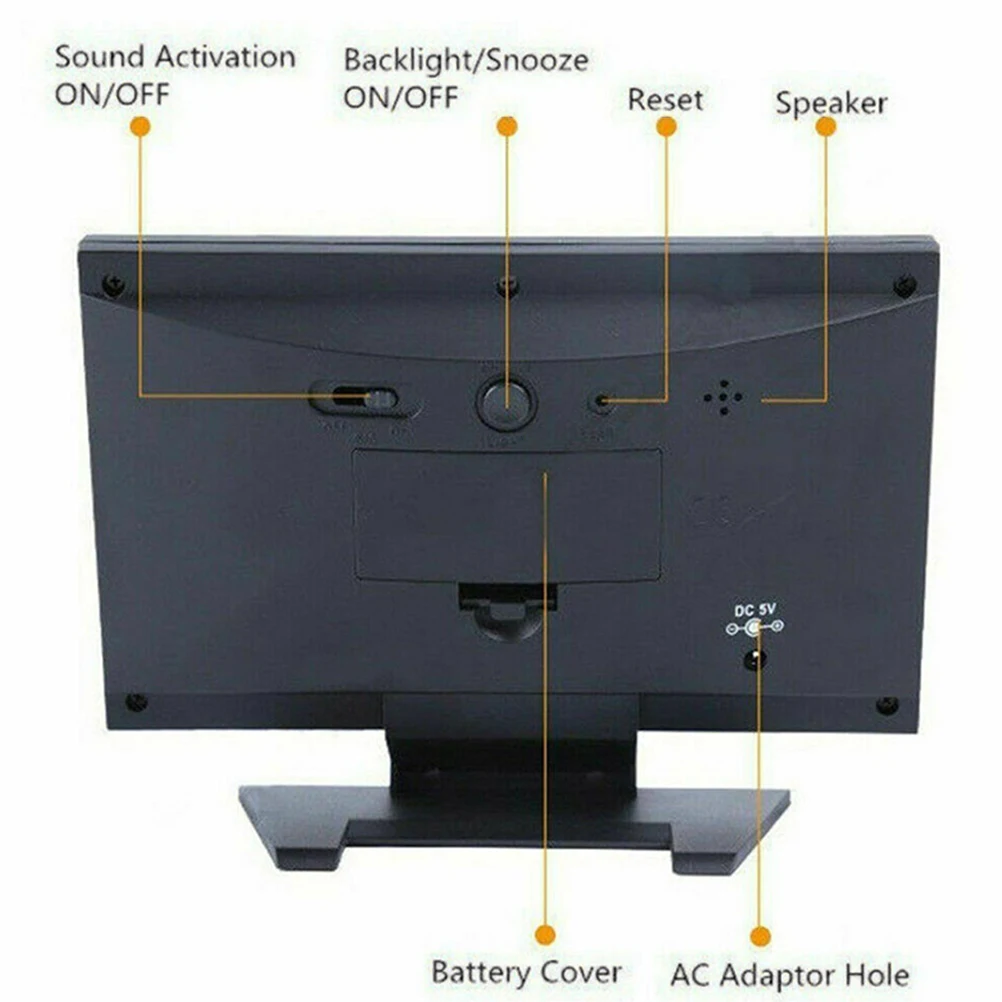 Интеллектуальный цифровой дисплей креативные часы беспроводной Измеритель