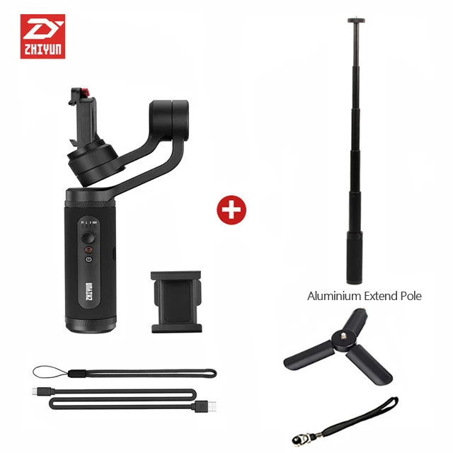 add extend pole Zhiyun Smooth Q2 3-осевой ручной смартфон Gimbal стабилизатор pk DJI Osmo Mobile 3 2 - Цвет: add extend pole
