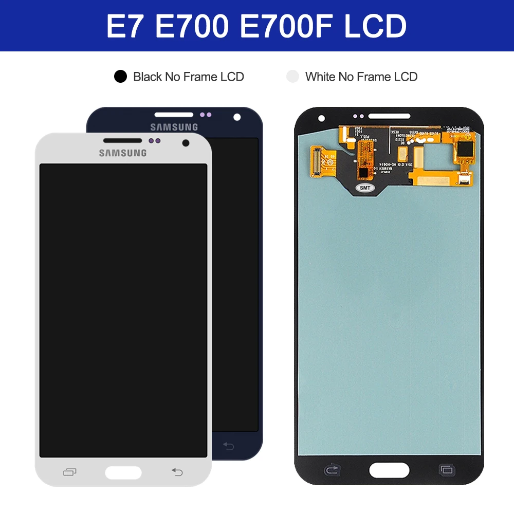 ЖК дисплей AMOLED для SAMSUNG E7 сенсорный экран Galaxy E700 E700F E7000 E7009 5 дюйма дигитайзер в