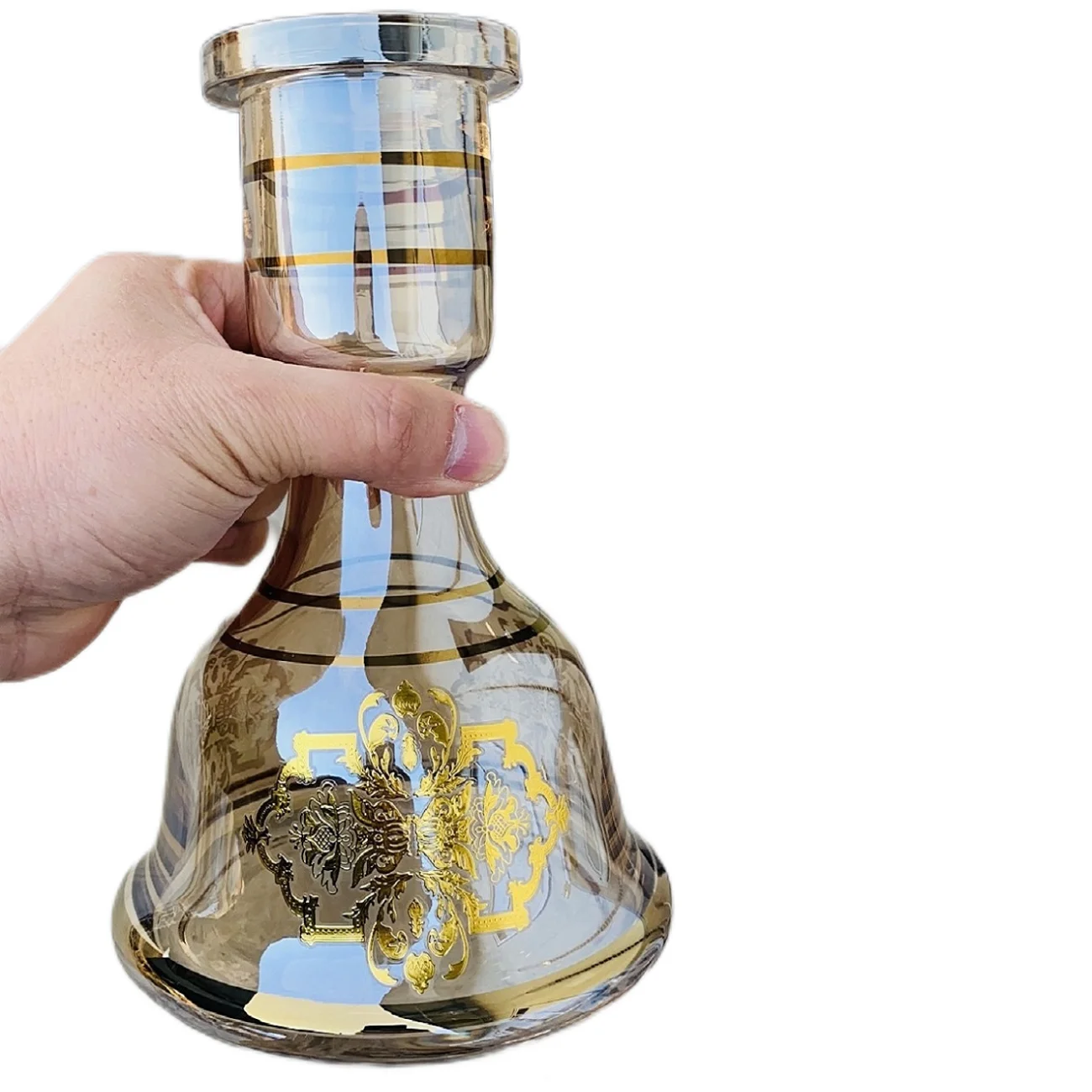 

Стеклянная ваза, кастрюля для кальяна, арабский кальян, портативный высококачественный кальян, Адаптированный к разъему 4,5 см, чайник для ка...